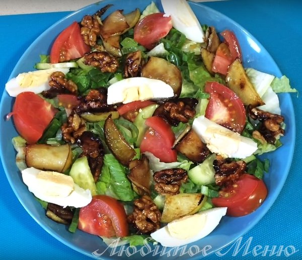 Овощной салат с орехами - фото рецепт